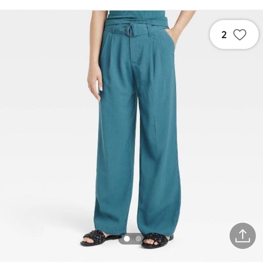 Target Teal Wide Leg Pant Size 10